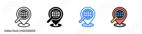 Local Seo Icon Set Multiple Style Collection