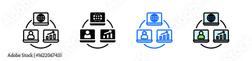 Dynamic Content Icon Set Multiple Style Collection