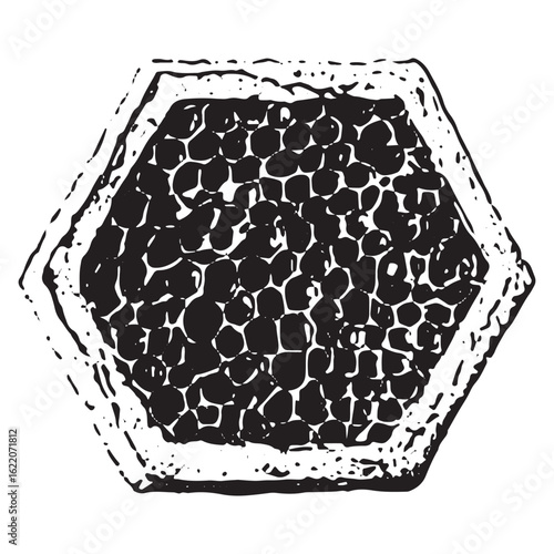 Detailed Honeycomb Structure Illustration