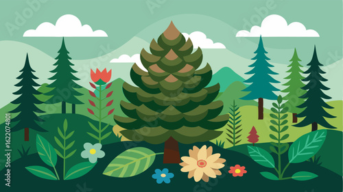 The earthy scent of pine mixed with the sweet aroma of wildflowers tered throughout the forest.