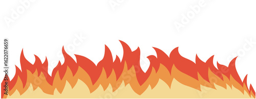 Fire flames vector, fire with dynamic flames