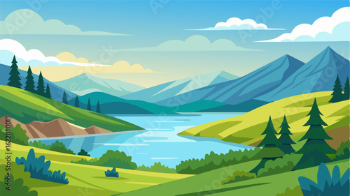 Take a deep breath and let the peacefulness of this countryside lake wash over you as you soak in the stunning views of rolling hills and serene waters.