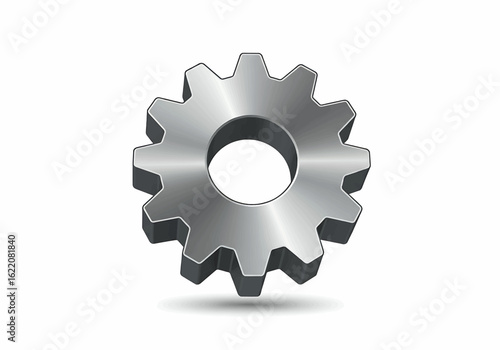 3d gears isolated on white background