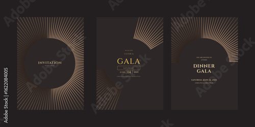 Luxurious Event Invitations  Vector Template