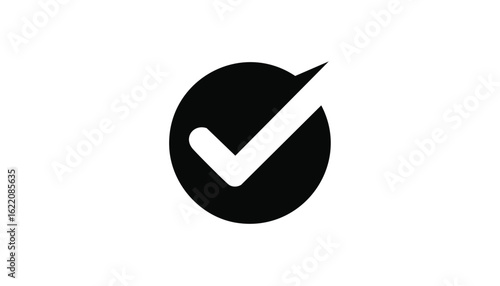 Check mark. Icon with two color overlay on white background.simplicity, illustration, vector, white background, icon symbol, check mark, square - composition, agreement, checklist, 