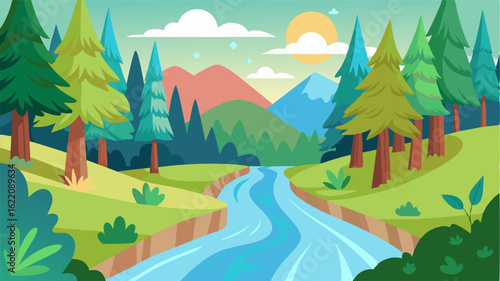 The forest stream is a constant source of life and vitality with its gentle flow nourishing the plants and animals that call the forest home.