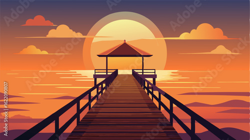 The end of the pier is the perfect place to sit and watch the picturesque sunset feeling the gentle rise and fall of the waves beneath.