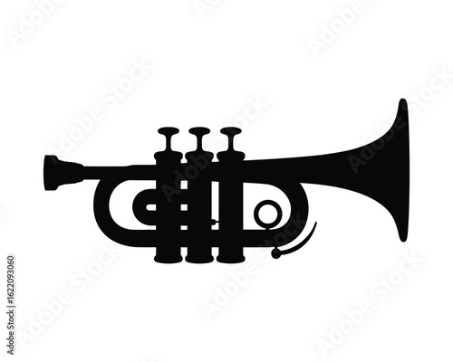 Simple trumpet silhouette vector
