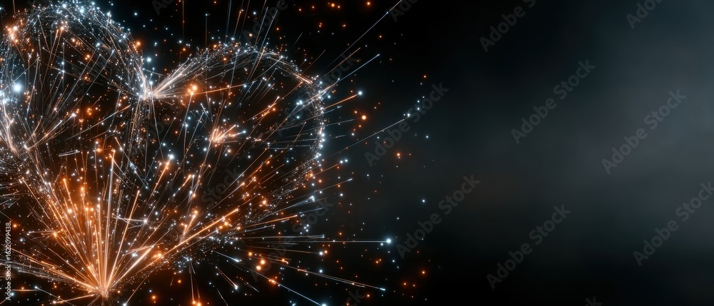 Fototapeta premium Abstract heartburst explosion