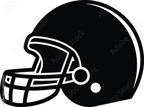 sport american football helmet silhouette vector illustration
