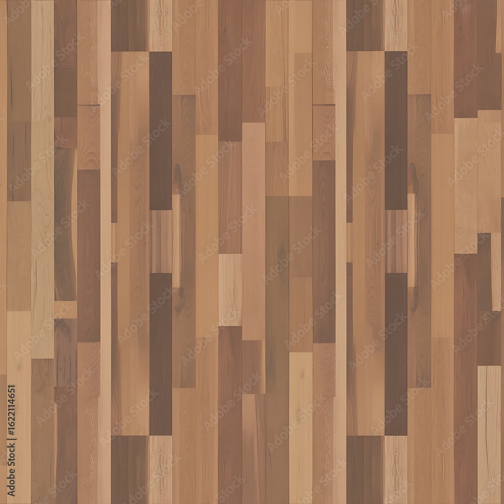 Fototapeta premium Seamless pattern of vertical wood planks in various earthy tones