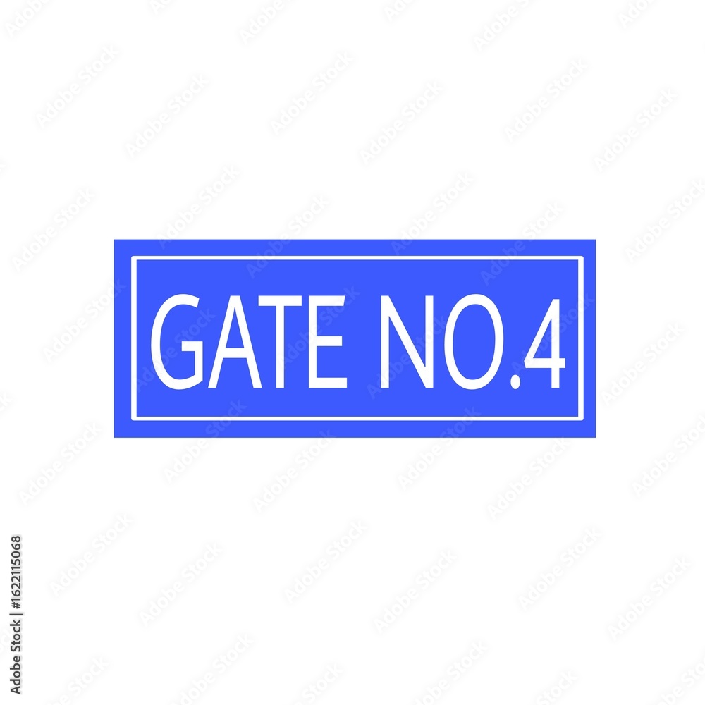 blue sign of gate no 4 blue sign of gate no 4