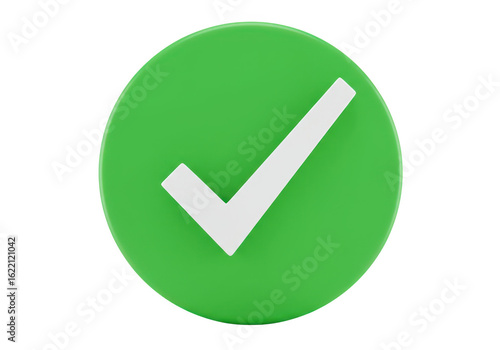 Free Download A white checkmark is prominently displayed within a solid green circle symbolizing approval and correctness on a clean transparent background - GFXLoad