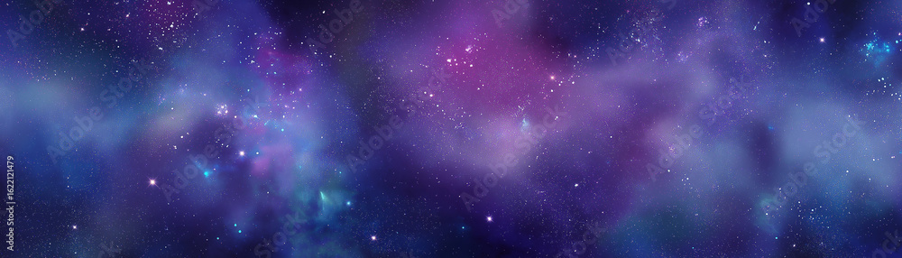 Fototapeta premium Exploring cosmic wonders celestial nebulae in the universe digital art galaxy environment wide-angle view