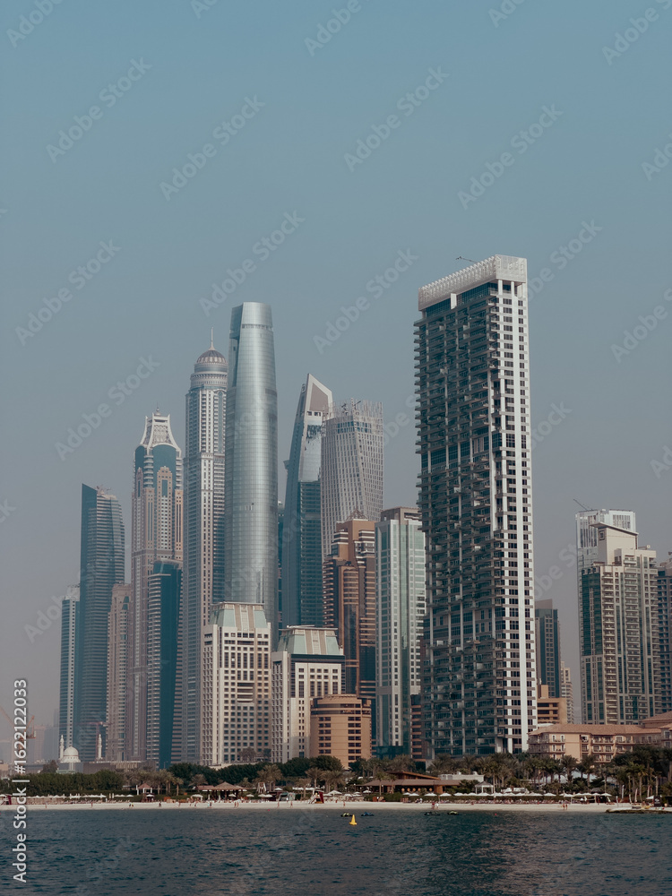 Obraz premium Dubai marina Highrise cluster stock photo background