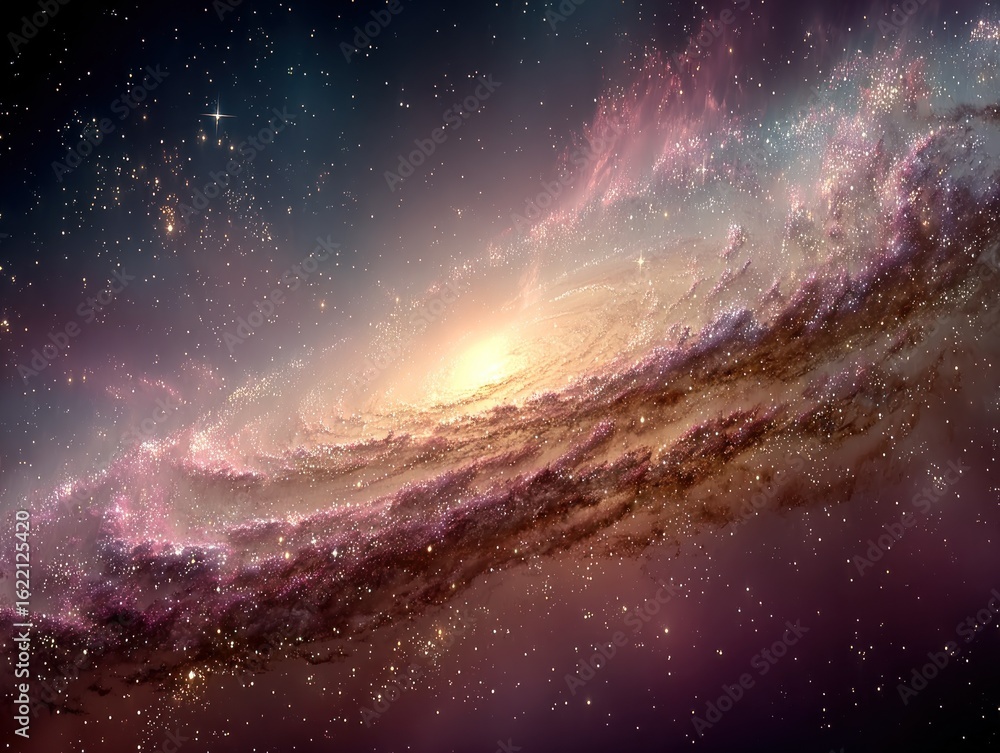Fototapeta premium Spiral galaxy in deep space (4)