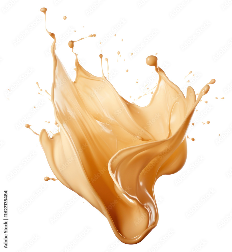 Fototapeta premium Beige splash abstract effect white.