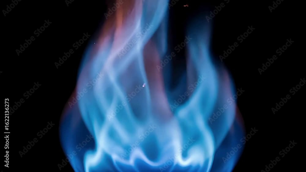 Abstract Blue Flame on Black Background Energy, Heat, and Combustion Abstract Blue Flame on Black Background Energy, Heat, and Combustion