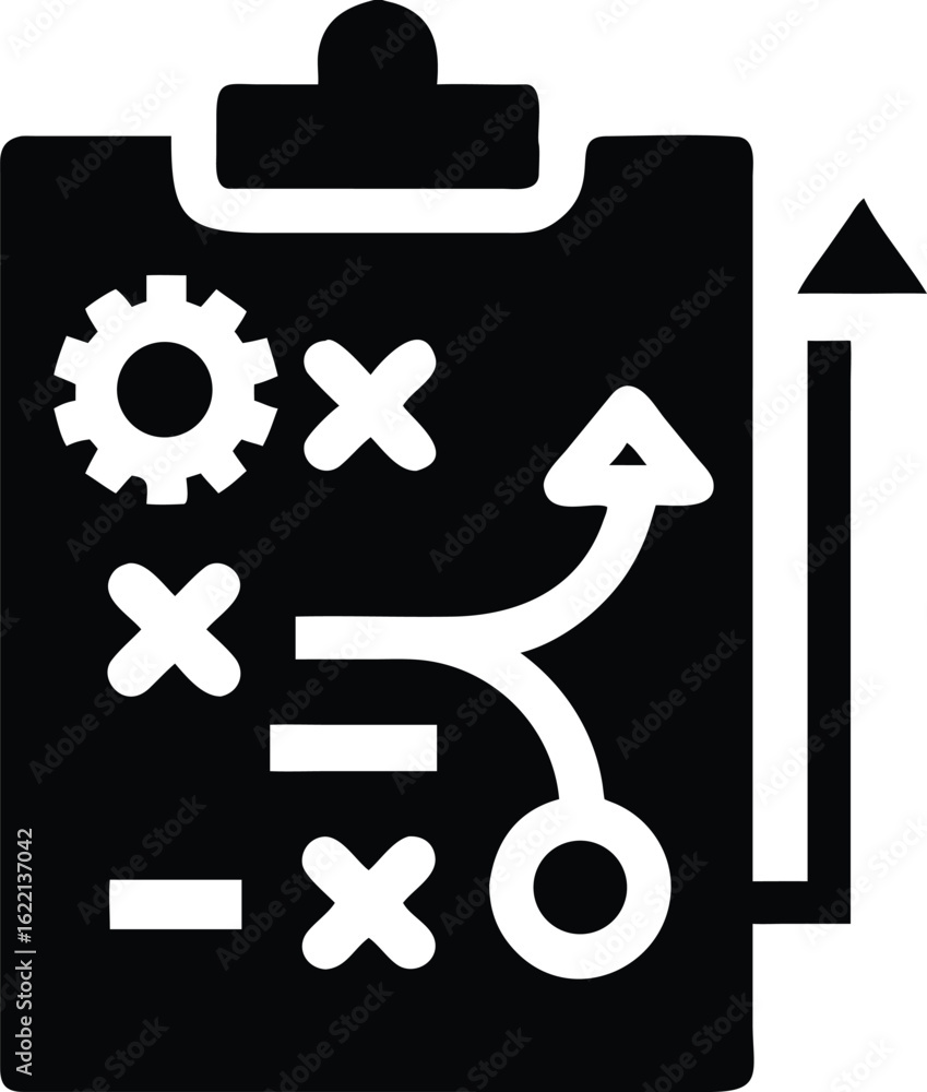 Obraz premium Strategic planning and teamwork icon