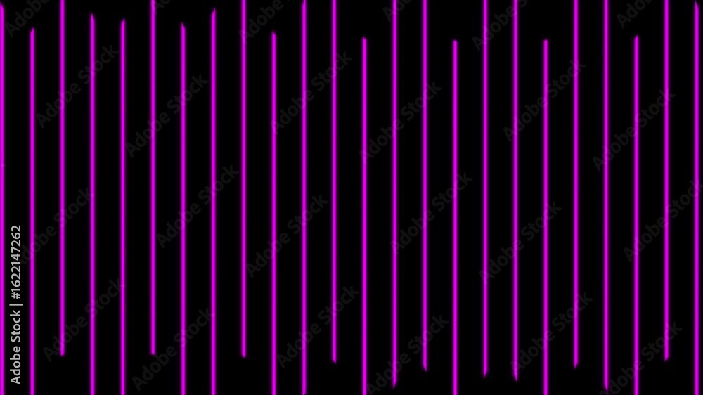 Abstract purple parallel lines moving in a seamless looping pattern on a black background