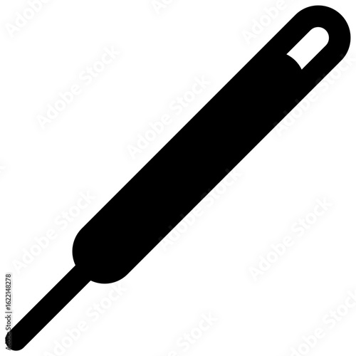 Incense. Outlined stroke vector icon with black-filled details.