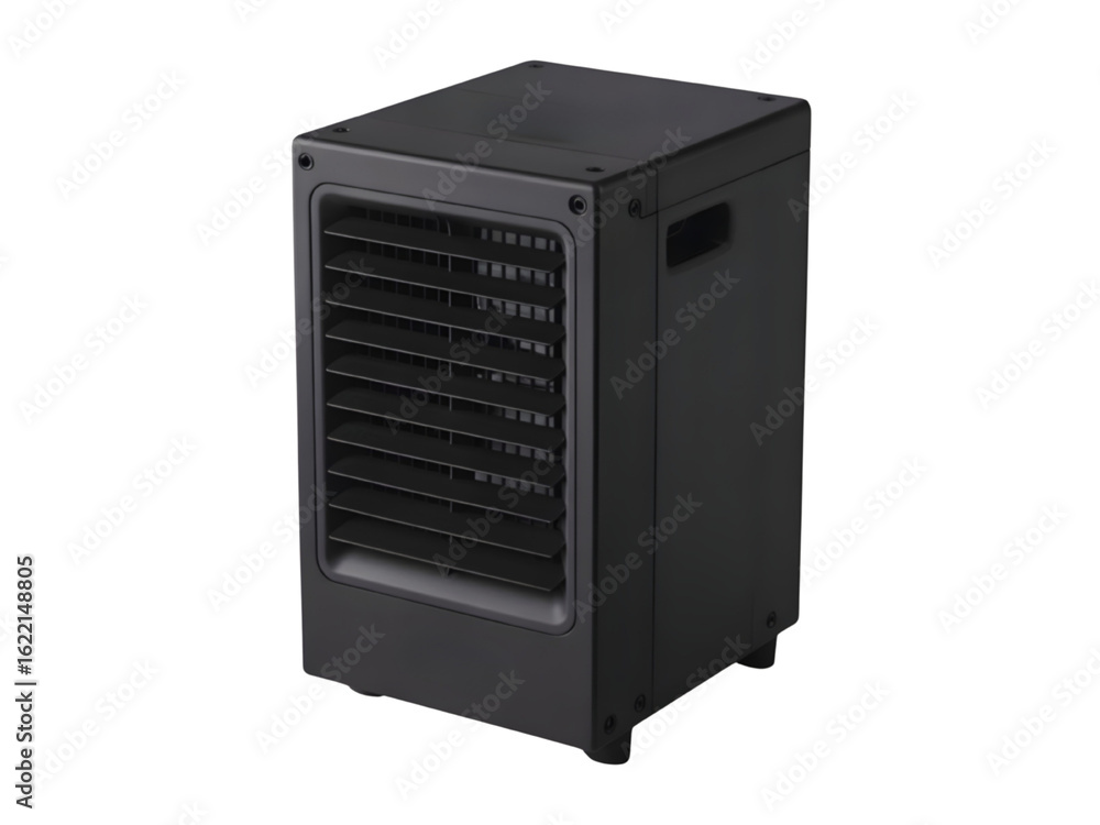 Fototapeta premium A black air cooler fan on transparent background 