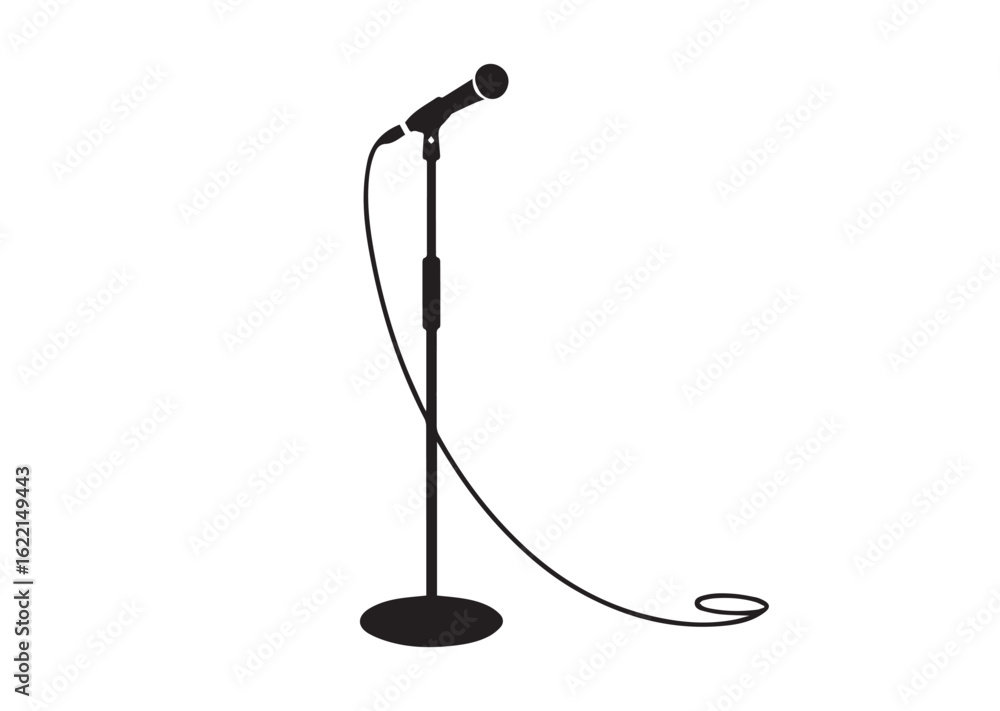 Obraz premium Mic stand Vector illustration