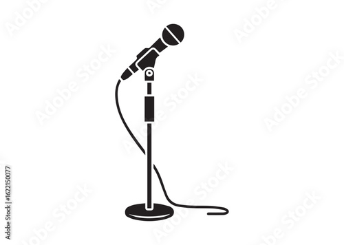 Mic stand Vector illustration