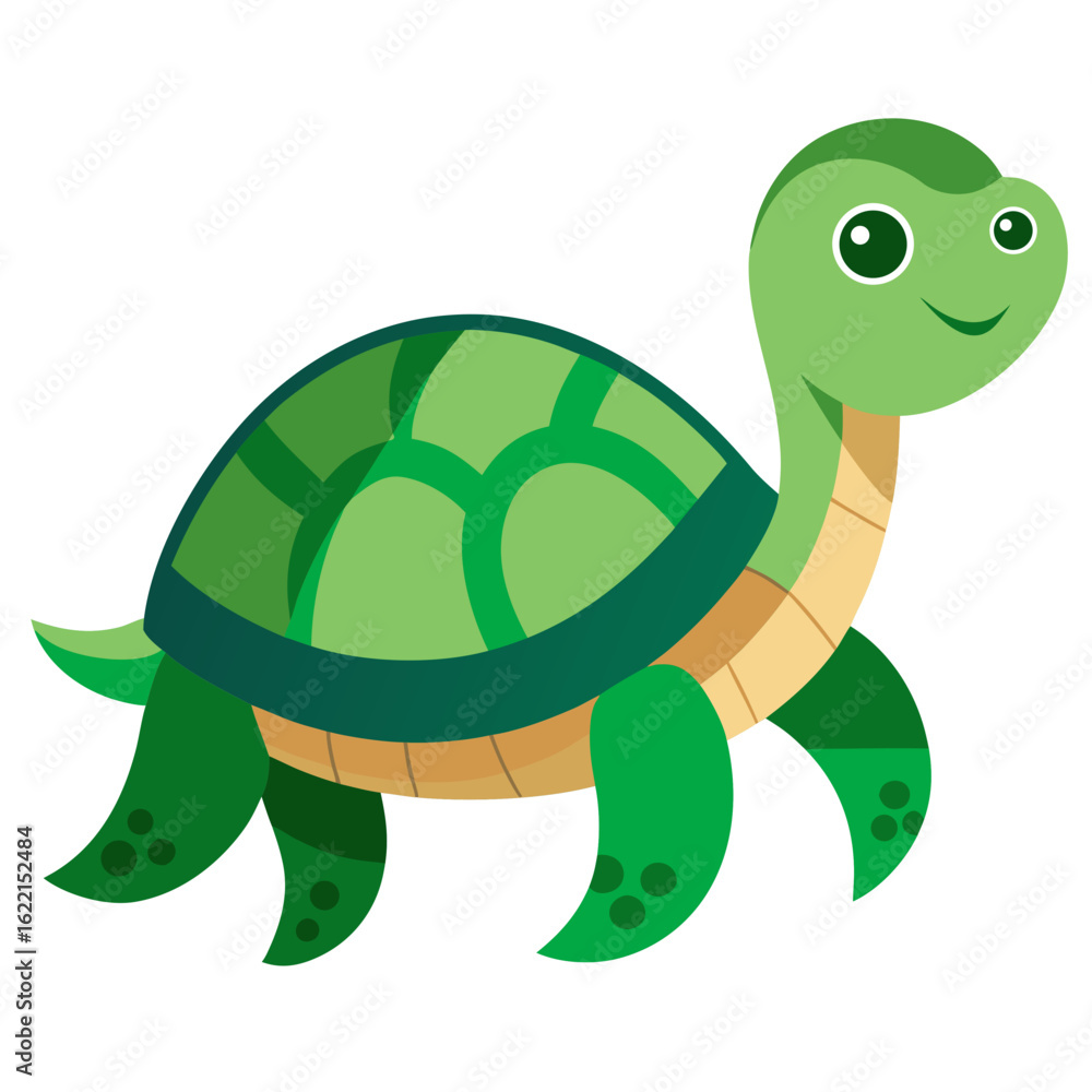 Obraz premium Modern Turtle Vector on White