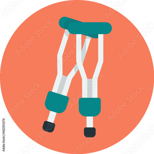 Underarm crutches, medical aid, recovery support, rehabilitation device.