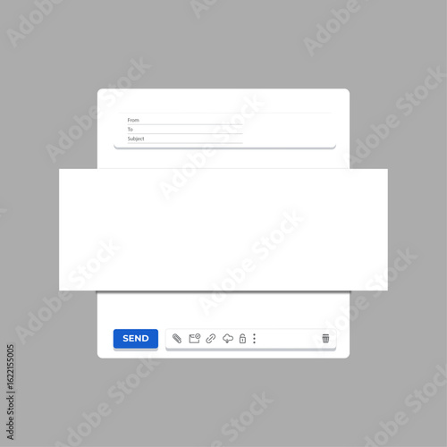 Email signature mockup 3d rendering