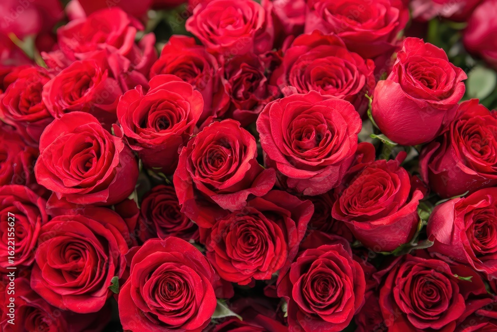 Obraz premium Close Up Red Roses Bouquet