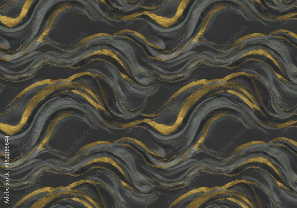 Obraz premium Abstract Wavy Lines Pattern,Vaporwave/Synthwave Style Background