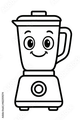 Cute Kawaii Blender Cartoon Icon Vector