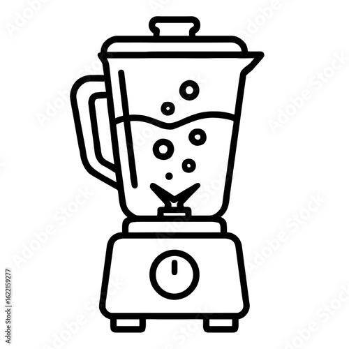 Blender with Smoothie or Juice Icon Vector