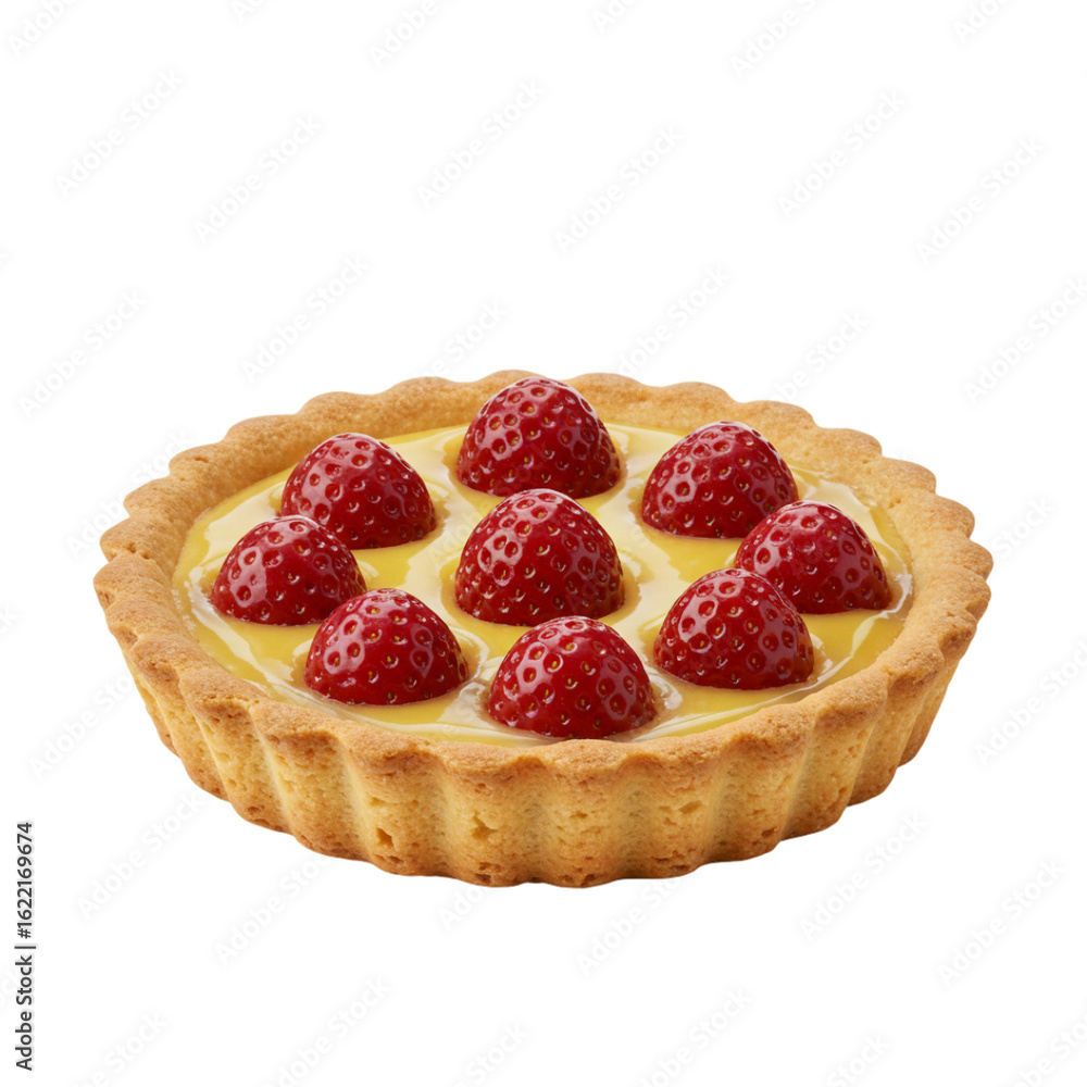 Elegant strawberry tart is classic french patisserie. This elegant dessert shines.
Elegant strawberry tart is classic french patisserie. This elegant dessert shines.