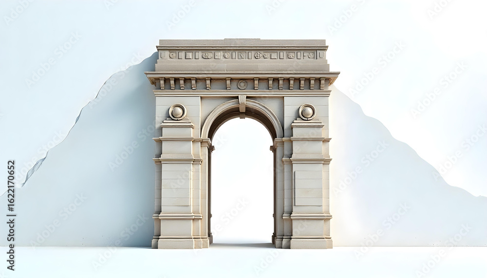 Fototapeta premium india gate isolated on white background