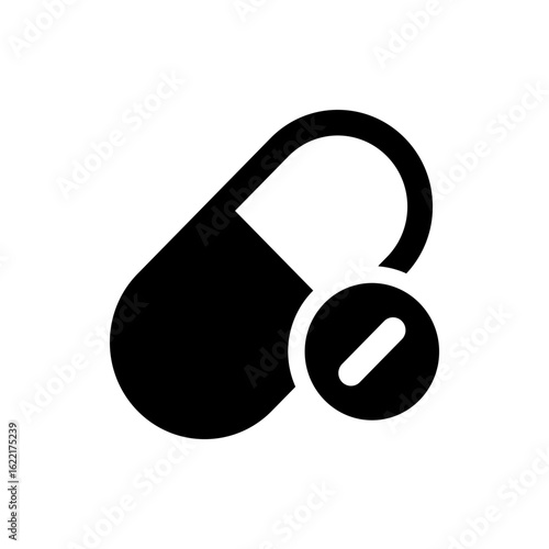 Illustration of a stylized black atom symbol with orbiting electrons and a central nucleus design element