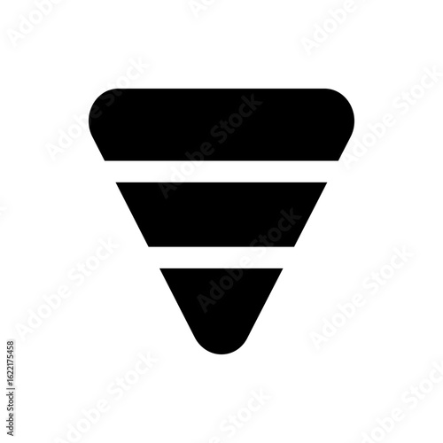 A simple black and white pie chart graphic with one quarter section separated from the main circle shape