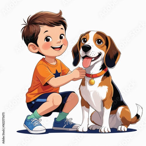 boy and dog