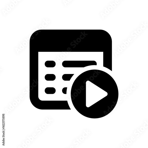 A black and white graphic depicting a slice of pizza with pepperoni in a simple and minimalist style design