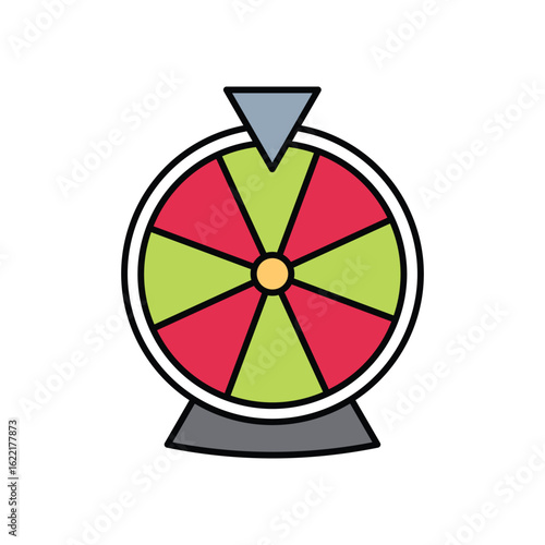 lottery lineal color line icon with white background vector stock illustration