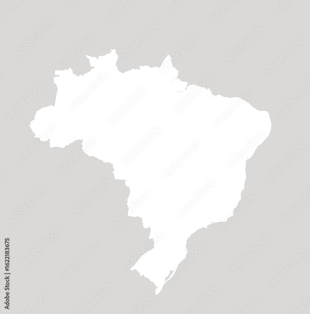 Obraz premium Brazil Country Vector Map Outline for Infographics and Design
