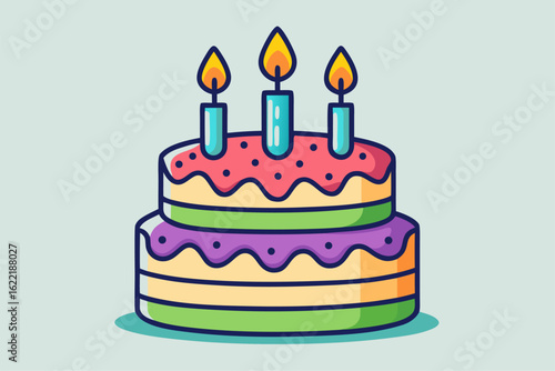 birthday cake with candles