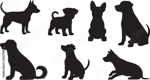 Dogs silhouette