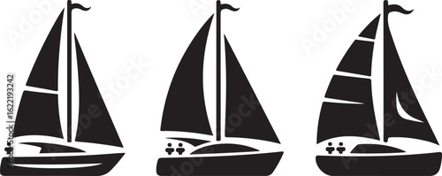 Sailing Boat Icons Collection