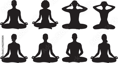meditation silhouettes