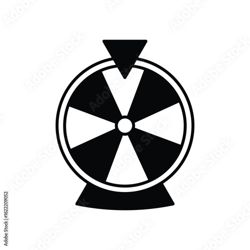 lottery glyph outline icon with white background vector stock illustration