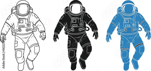 Astronaut exploring deep space discovery adventure exploration journey mission