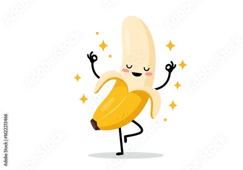 funny banana cartoon illustration